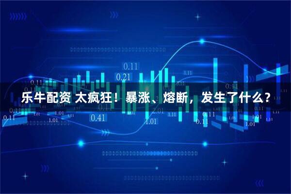 乐牛配资 太疯狂！暴涨、熔断，发生了什么？