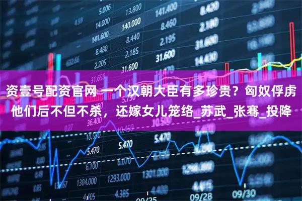 资壹号配资官网 一个汉朝大臣有多珍贵？匈奴俘虏他们后不但不杀，还嫁女儿笼络_苏武_张骞_投降